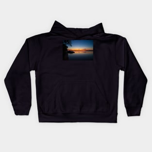 Beautiful sunrise at Rice Lake Kids Hoodie